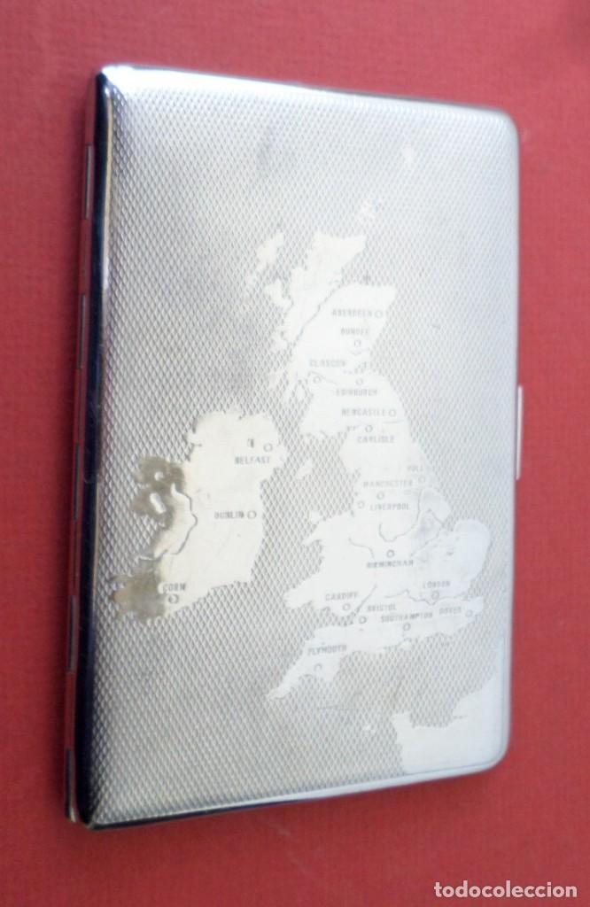 Coleccionismo: Pitillera -- Mapa de Inglaterra - Foto 2