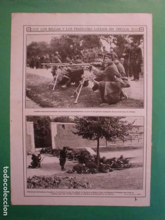 Collezionismo: BELGAS Y FRANCESES LUCHAN SIN TREGUA 1&ordf; GUERRA MUNDIAL - 5/9/1914