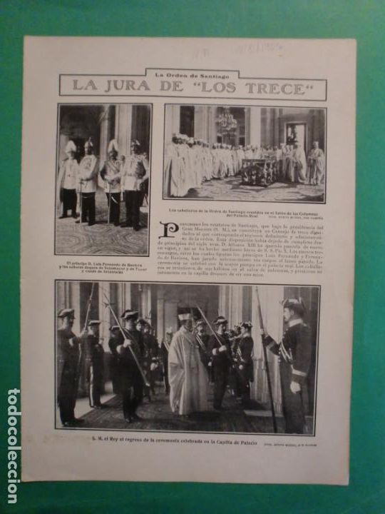 Sammelleidenschaft Papier: LA ORDEN DE SANTIAGO LA JURA DE LOS TRECE - CUENTO ARAGONES FEBO Y EOLO - 10/1/1907
