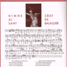Coleccionismo: 1983 HIMNE AL SANT CRIST DE BALAGUER MN. JACINT VERDAGUER - MN. ENRIC FARFANY. Lote 224318493