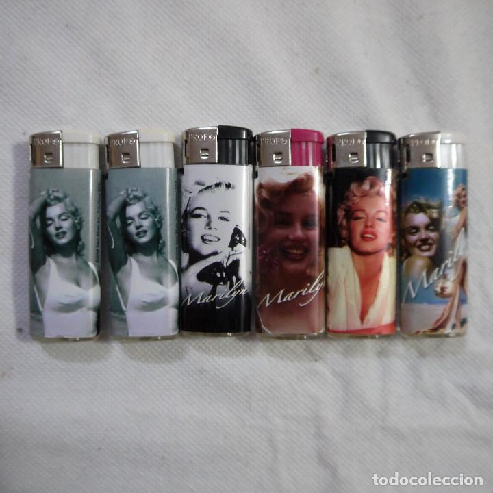Coleccionismo: LOTE DE 6 MECHEROS / ENCENDEDORES DE MARILYN MONROE - MARCA PROF - 2009