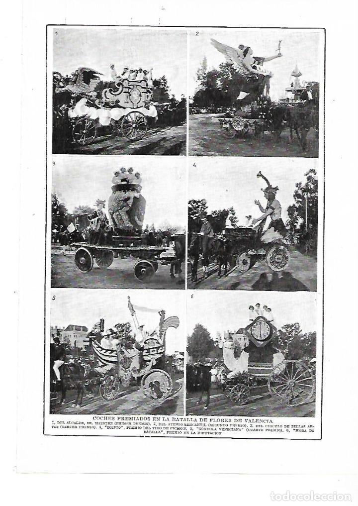 Collezionismo: A&Ntilde;O 1915 RECORTE PRENSA BATALLA DE LAS FLORES EN VALENCIA COCHES CARROZAS PREMIADAS
