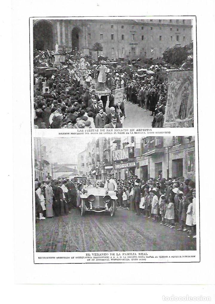 Colecionismo: A&Ntilde;O 1915 RECORTE PRENSA AZPEITIA FIESTAS SAN IGNACIO PROCESION DEL SANTO DE LOYOLA SALIDA BASILICA
