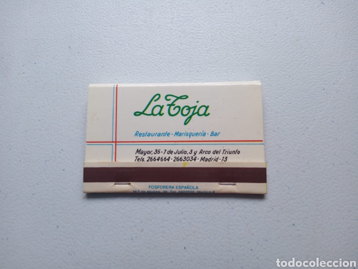 Collezionismo: CARTERITA DE CERILLAS.