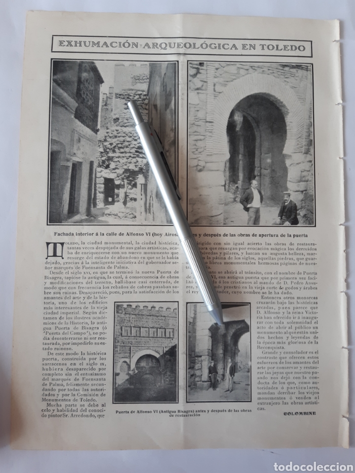Coleccionismo: EXHUMACI&Oacute;N ARQUEOL&Oacute;GICA EN TOLEDO/ JUEGOS FLORALES EN JA&Eacute;N / EMILIO FERRARI/ ANTONIO VICO. 1907