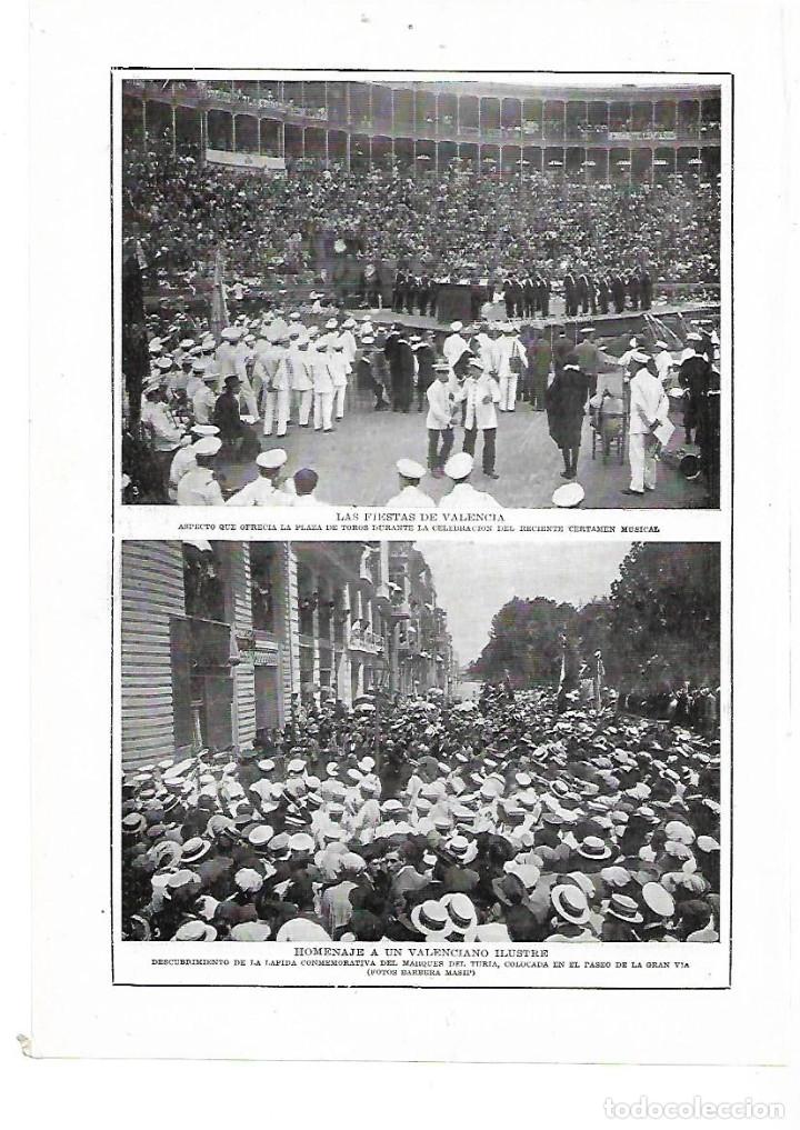 Collecting paper: A&Ntilde;O 1915 RECORTE PRENSA VALENCIA FIESTAS CERTAMEN BANDAS MUSICA LAPIDA HOMENAJE MARQUES DEL TURIA