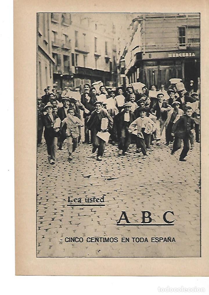 Coleccionismo: A&Ntilde;O 1915 RECORTE PRENSA PUBLICIDAD DEL DIARIO PERIODICO ABC