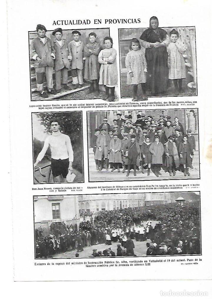 Collecting paper: A&Ntilde;O 1912 RECORTE PRENSA ESPERANZA SUAREZ GARCIA SECUESTRO NI&Ntilde;OS DETENIDA POLICIA PERALTA
