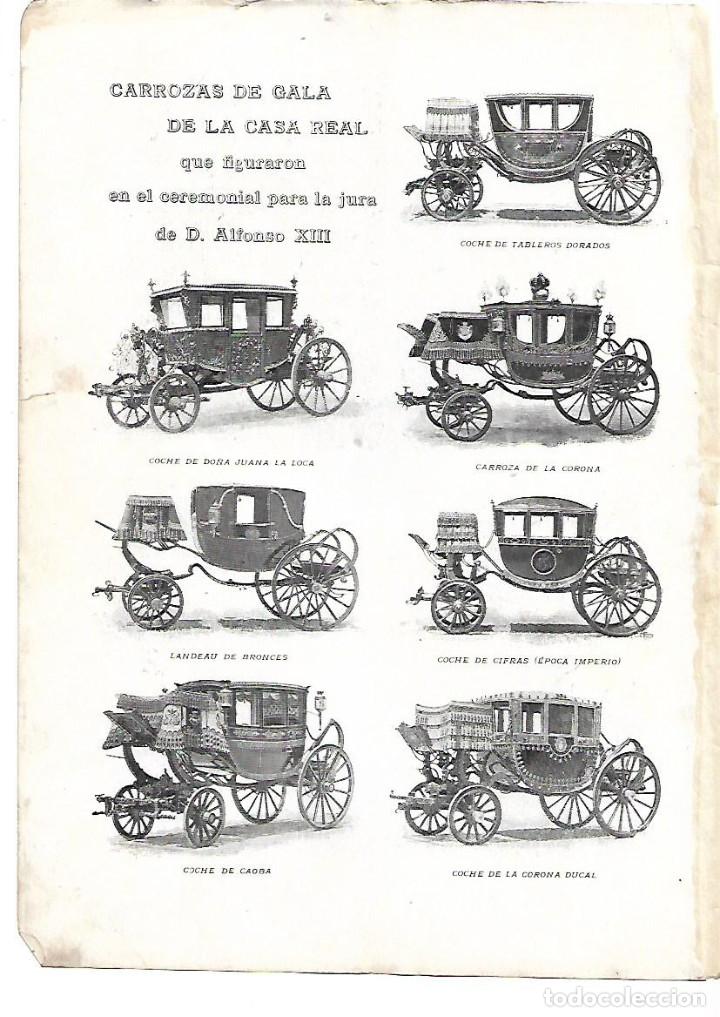 Colecionismo: A&Ntilde;O 1902 RECORTE PRENSA CARROZAS DE GALA DE LA CASA REAL CEREMONIA JURA REY ALFONSO XIII CARRUAJES