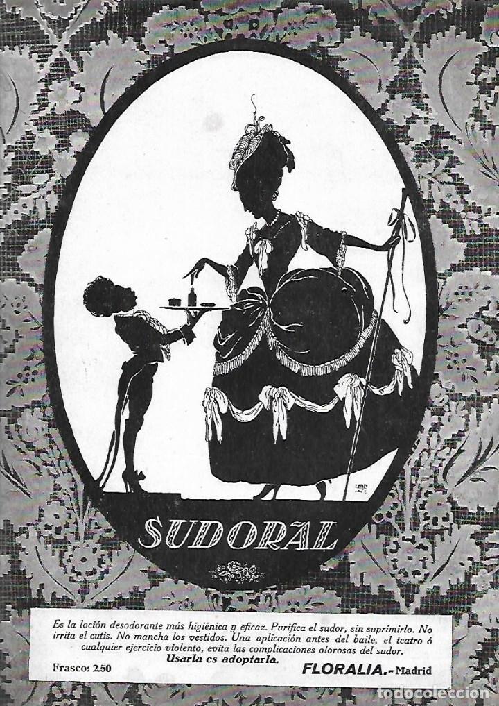 Collecting paper: A&Ntilde;O 1922 RECORTE PRENSA PUBLICIDAD SUDORAL PERFUMERIA FLORALIA