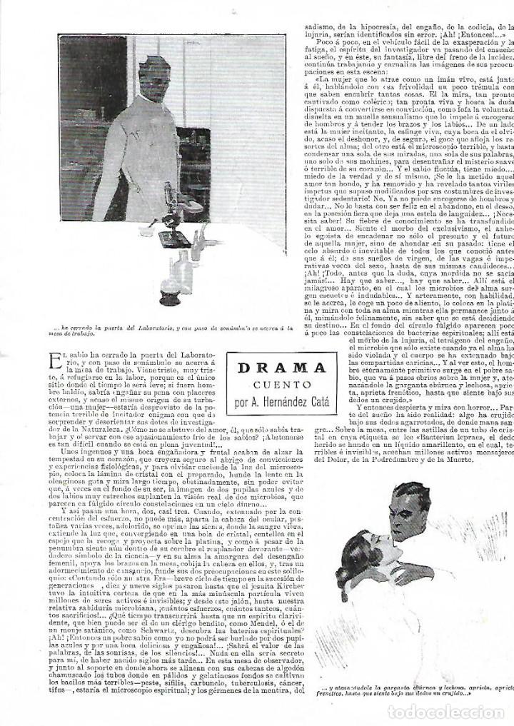 Colecionismo: A&Ntilde;O 1922 RECORTE PRENSA RELATO CORTO CUENTO DRAMA POR A HERNANDEZ CATA