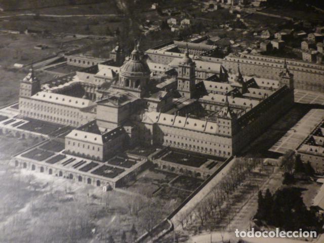 Collecting paper: SAN LORENZO DE EL ESCORIAL MADRID VISTA AEREA LAMINA HUECOGRABADO