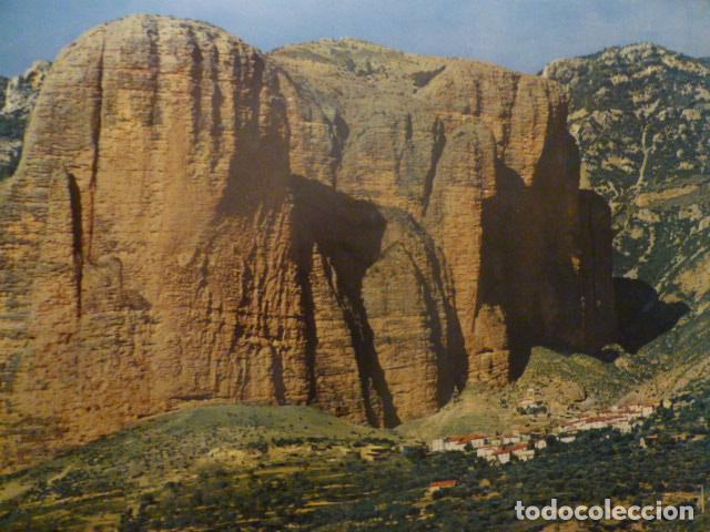 Coleccionismo: MALLOS DE RIGLOS HUESCA VISTA ANTIGUA LAMINA HUECOGRABADO
