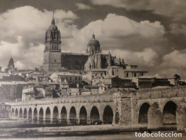 Sammelleidenschaft Papier: SALAMANCA PUENTE Y CATEDRAL ANTIGUA LAMINA HUECOGRABADO