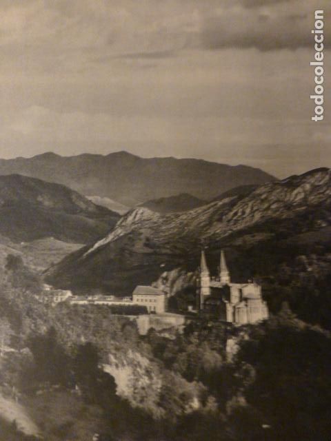 Collecting paper: COVADONGA ASTURIAS VISTA ANTIGUA LAMINA HUECOGRABADO