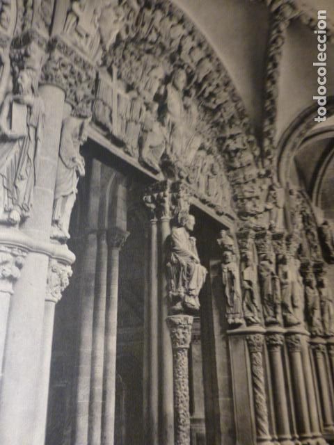 Sammelleidenschaft Papier: SANTIAGO DE COMPOSTELA PORTICO DE LA GLORIA ANTIGUA LAMINA HUECOGRABADO