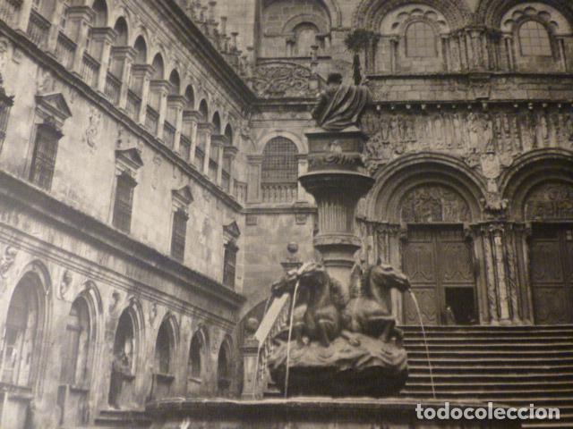 Sammelleidenschaft Papier: SANTIAGO DE COMPOSTELA PLAZA DE PLATERIAS ANTIGUA LAMINA HUECOGRABADO
