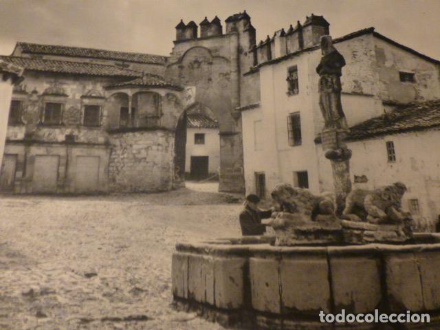 Collecting paper: BAEZA JAEN PLAZA DE LOS LEONES ANTIGUA LAMINA HUECOGRABADO