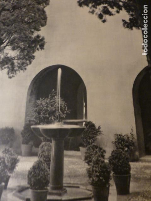 Sammelleidenschaft Papier: GRANADA ALHAMBRA PATIO DE LOS CIPRESES ANTIGUA LAMINA HUECOGRABADO