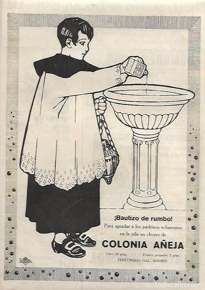 Colecionismo: A&Ntilde;O 1919 RECORTE PRENSA PUBLICIDAD COLONIA A&Ntilde;EJA PERFUMERIA GAL MADRID