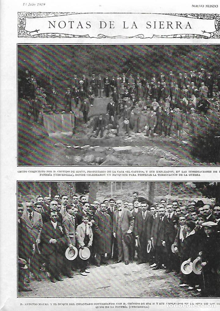 Colecionismo: A&Ntilde;O 1919 CROTIDO DE SIMON EL CAFETO Y EMPLEADOS LA PINA LA FONFRIA CERCEDILLA CELEBRACION FIN GUERRA