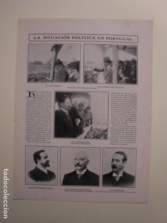 Collezionismo: SITUACION POLITICA EN PORTUGAL - CONSEJEROS DE MULEN-HAFID - 6/2/1908