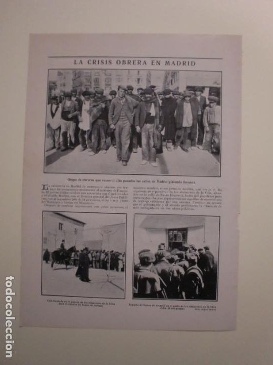 Coleccionismo: LA CRISIS OBRERA EN MADRID - NOVEDADES TEATRALES SRA. GUERRERO SR. DE MENDOZA - 5/4/1906
