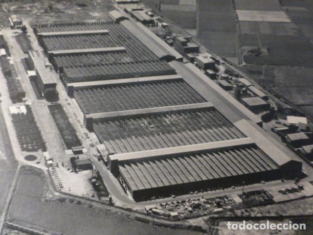 Collecting paper: BARCELONA FACTORIA SEAT VISTA AEREA ANTIGUA LAMINA HUECOGRABADO