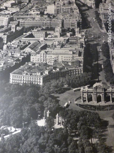Collectionnisme: MADRID VISTA AEREA ANTIGUA LAMINA HUECOGRABADO