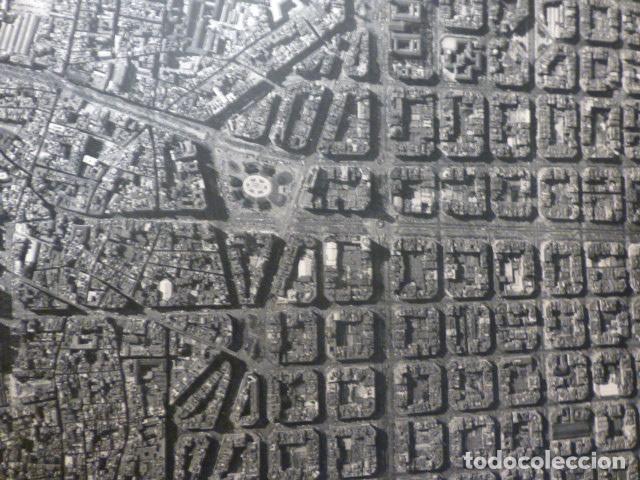 Collecting paper: BARCELONA VISTA AEREA ANTIGUA LAMINA HUECOGRABADO