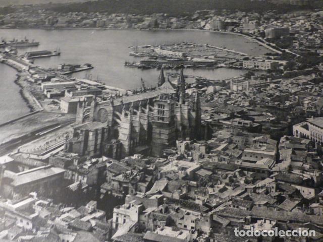 Coleccionismo: PALMA DE MALLORCA VISTA AEREA ANTIGUA LAMINA HUECOGRABADO