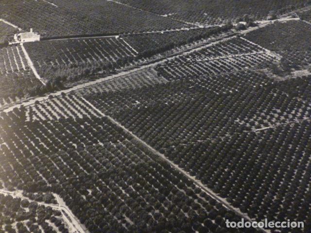 Collectionnisme: VALENCIA LA HUERTA VISTA AEREA ANTIGUA LAMINA HUECOGRABADO
