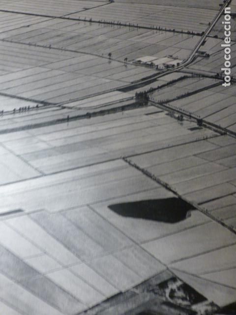 Sammelleidenschaft Papier: TARRAGONA DELTA DEL EBRO VISTA AEREA ANTIGUA LAMINA HUECOGRABADO
