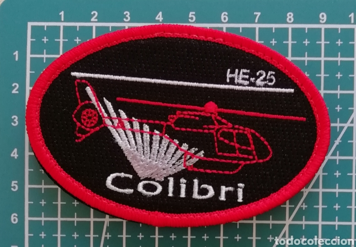 Coleccionismo: Parche bordado ALA 78 HELIC&Oacute;PTERO HE-25 COLIBR&Iacute; BASE A&Eacute;REA ARNILLA GRANADA EJ&Eacute;RCITO DEL AIRE