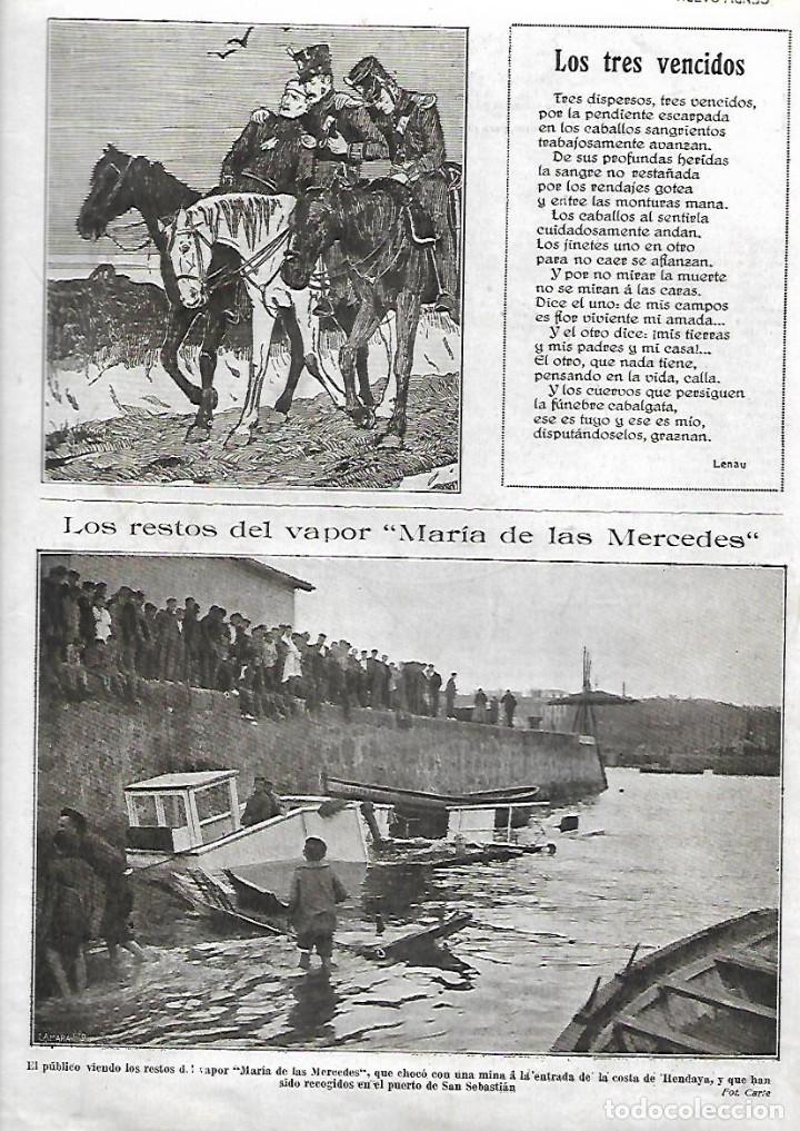 Collectionnisme: A&Ntilde;O 1918 RECORTE PRENSA RESTOS VAPOR MARIA DE LAS MERCEDES CHOQUE MINA HENDAYA PUERTO SAN SEBASTIAN