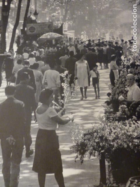 Collezionismo: BARCELONA ESCENA URBANA ANTIGUA LAMINA HUECOGRABADO A&Ntilde;OS 50