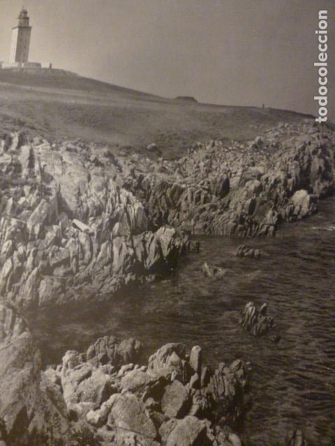 Collecting paper: LA CORU&Ntilde;A TORRE DE HERCULES ANTIGUA LAMINA HUECOGRABADO A&Ntilde;OS 50