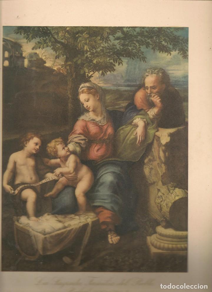 Coleccionismo: LAMINA RELIGIOSA,la Sagrada familia del Roble, pintura de RAFAEL, Museo del Prado