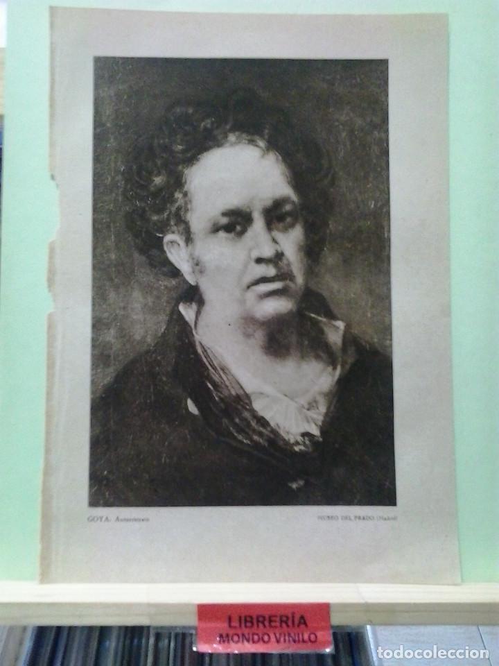Coleccionismo: LMV - L&aacute;mina. Goya. Autoretrato. Museo del Prado