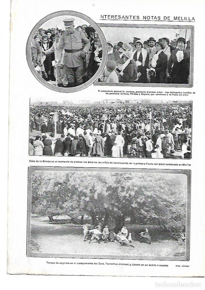 Coleccionismo: A&Ntilde;O 1913 NOTICIAS DE MELILLA FIESTA DEL ARBOL COMANDANTE GENERAL JORDANA ESCUELAS TORNEO ESGRIMA