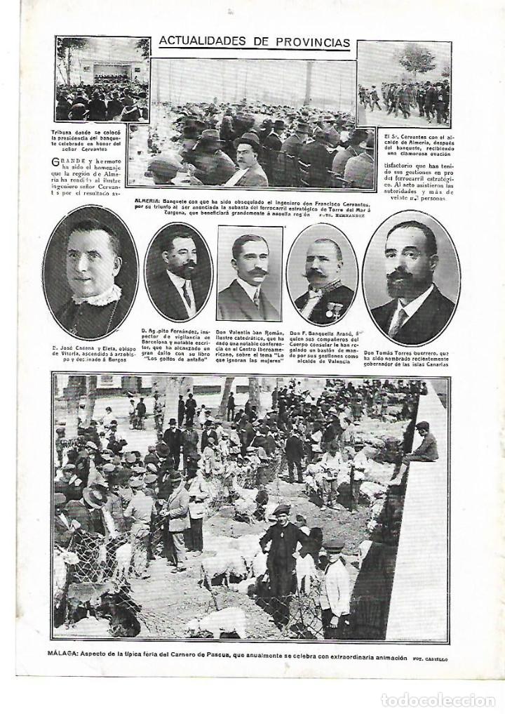Colecionismo: A&Ntilde;O 1913 RECORTE PRENSA BANQUETE HOMENAJE EN ALMERIA AL INGENIERO JOSE CERVANTES FERROCARRIL