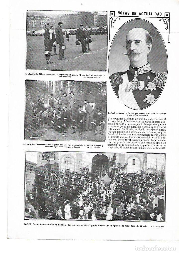 Colecionismo: A&Ntilde;O 1913 RECORTE PRENSA BARCELONA BENDICION PALMAS DOMINGO DE RAMOS IGLESIA SAN JOSE DE GRACIA
