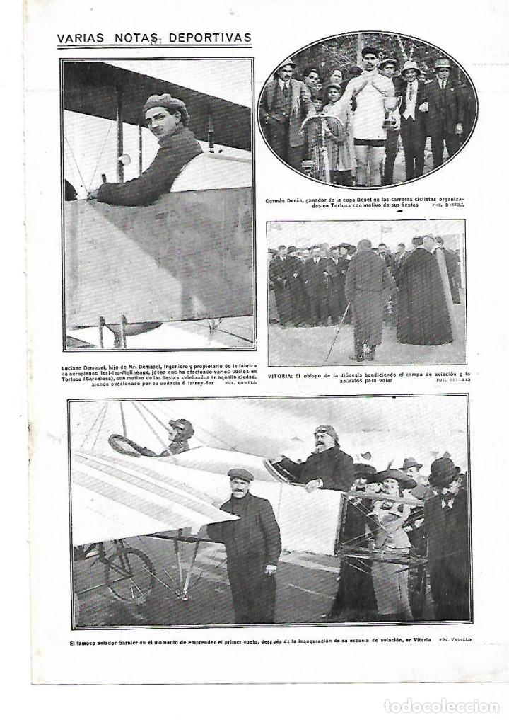 Coleccionismo: A&Ntilde;O 1913 RECORTE PRENSA LUCIANO DEMASEL VUELO EN TORTOSA FABRICA AEROPLANOS ISSI LES MOLINEAUX