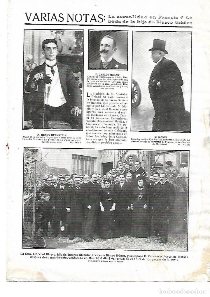 Coleccionismo: A&Ntilde;O 1911 RECORTE PRENSA BODA LIBERTAD BLASCO HIJA DE BLASCO IBA&Ntilde;EZ