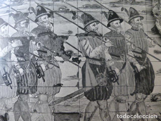 Collezionismo: VISO DEL MARQUES CIUDAD REAL AZULEJOS ANTIGUA LAMINA HUECOGRABADO