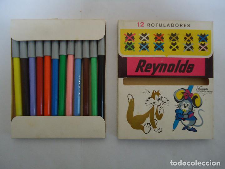 Coleccionismo: ESTUCHE CON 12 ROTULADORES MARCA REYNOLDS . MADE IN ESPA&Ntilde;A. -- 14