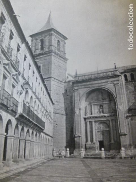 Coleccionismo: VILLANUEVA DE LOS INFANTES CIUDAD REAL PLAZA MAYOR ANTIGUA LAMINA HUECOGRABADO