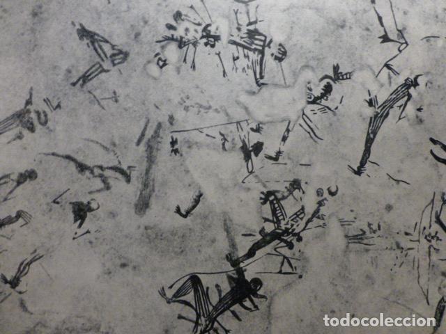 Coleccionismo: TOLMO DE MINATEDA ALBACETE PINTURAS RUPESTRES ANTIGUA LAMINA HUECOGRABADO