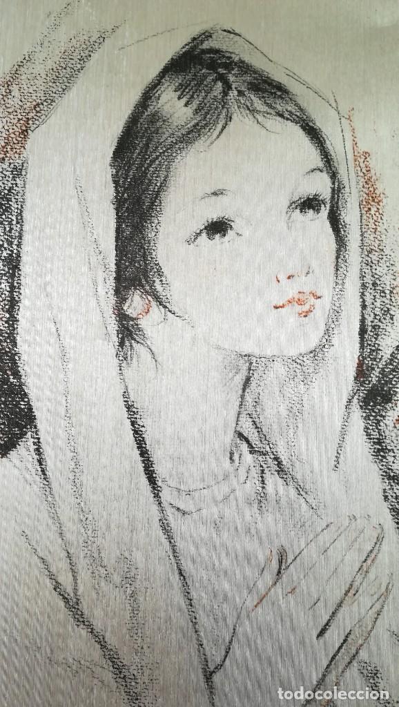 Coleccionismo: L&aacute;mina Virgen plateada - Foto 1
