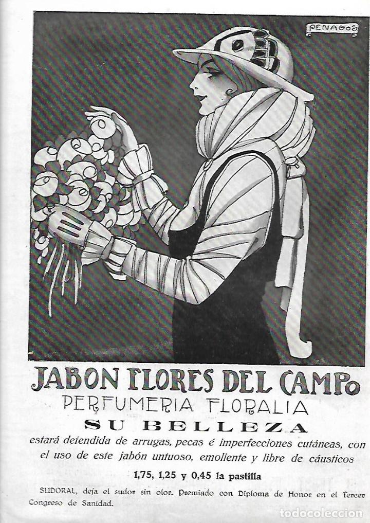 Sammelleidenschaft Papier: A&Ntilde;O 1919 RECORTE PRENSA PUBLICIDAD JABON FLORES DEL CAMPO PERFUMERIA FLORALIA DIBUJO PENAGOS